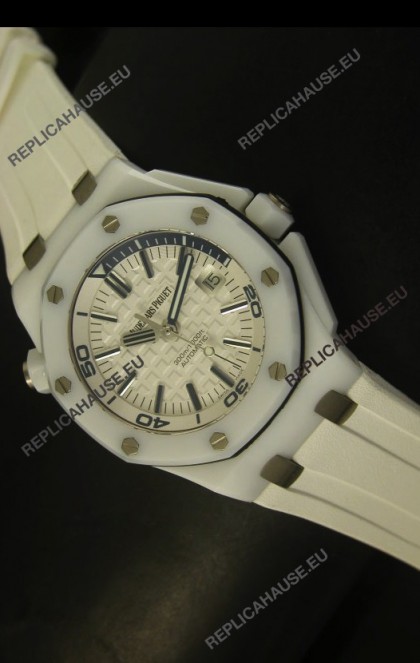 Audemars Piguet Royal Oak Diver White Ceramic - 1:1 Mirror Replica Watch
