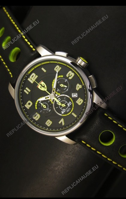 Scuderia Ferrari Heritage Chronograph Watch in Steel Case 