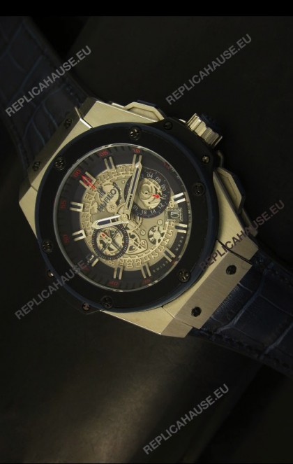 Hublot Big Bang King Steel Skeleton Dial Watch Swiss Quartz 45MM