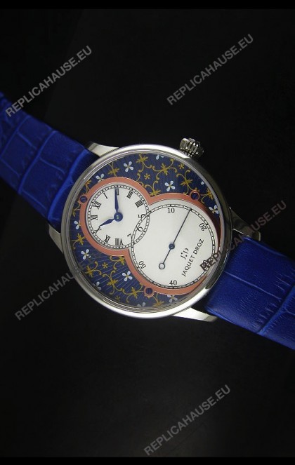 Jaquet Droz Grande Seconde Watch in Blue Grand Feu paillonnÃ©-enameled Dial