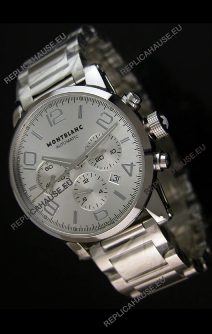 Mont Blanc Timewalker Ceramic Strap Inlays Watch in White - 1:1 Mirror Replica