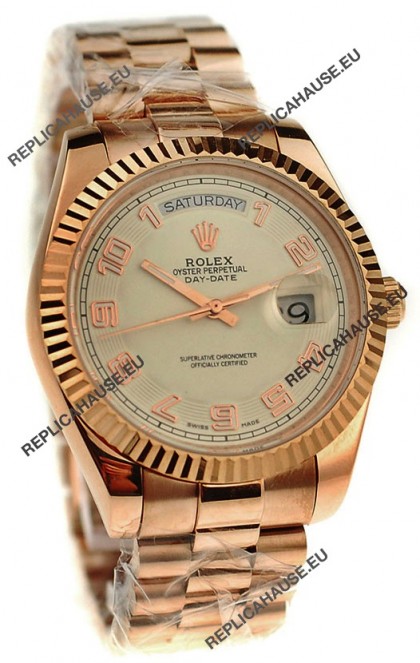 Rolex Day Date Pink Gold Japanese Replica Watch
