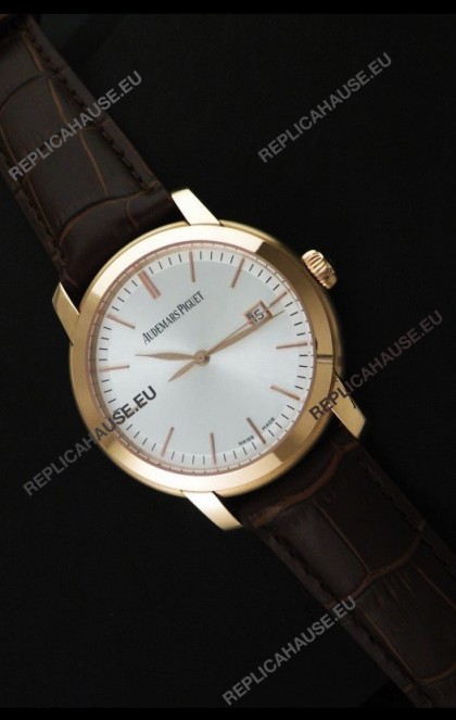 Audemars Piguet Jules Swiss Automatic Watch in Rose Gold Casing