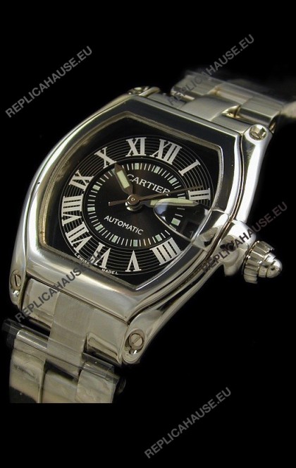 Cartier Roadster Swiss Replica Watch in Black Dial