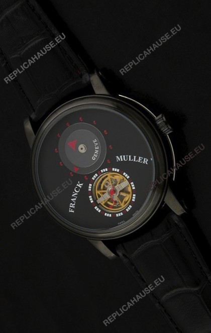 Franck Muller Classic Tourbillon Japanese Replica Watch in Black Strap