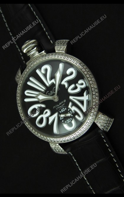 Gaga Milano Italy Manuale Replica Japanese Watch in White Markers