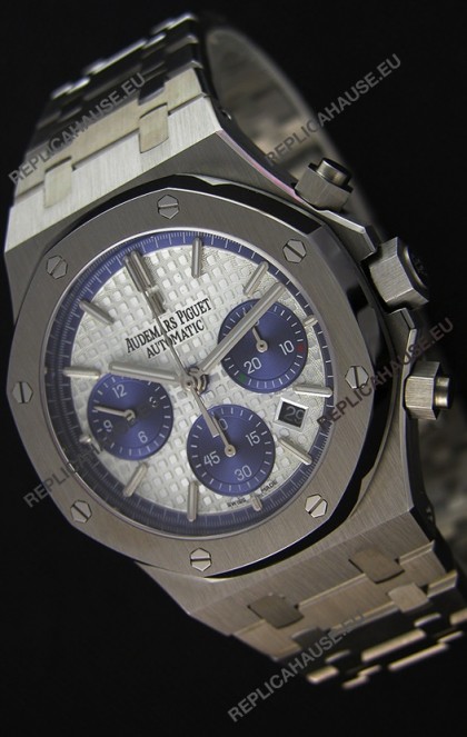 Audemars Piguet Royal Oak Chronograph White Dial Steel Strap Swiss Replica Watch 