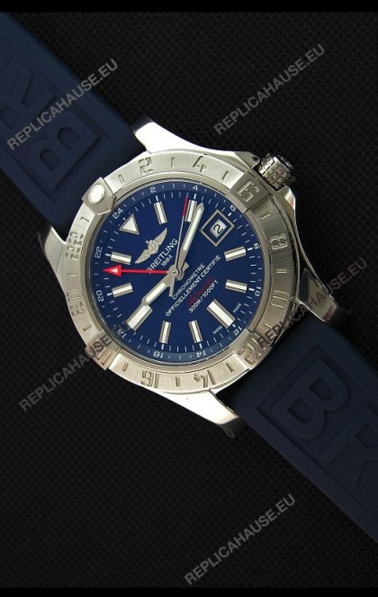 Breitling Avenger II GMT Swiss 1:1 Mirror Replica Watch in Blue Dial 