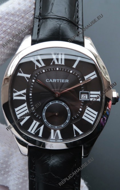 Drive De Cartier 1:1 Mirror Replica Watch in Stainless Steel - White Dial 