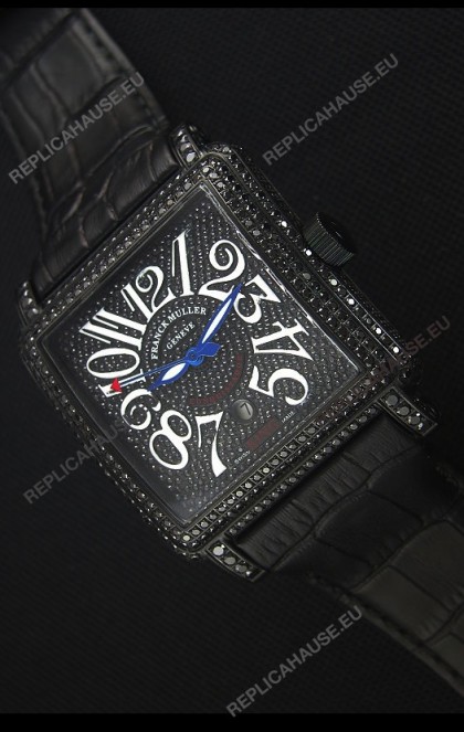 Franck Muller Conquistador King Automatic Swiss Replica Watch in Black PVD Case