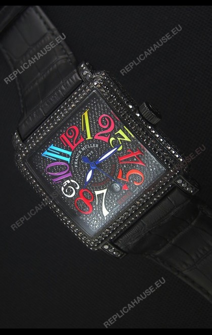 Franck Muller Conquistador King Automatic Crazy Colors Swiss Replica Watch PVD Case