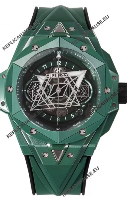 Hublot Big Bang UNICO Sang Bleu II Green Ceramic 1:1 Mirror Quality Swiss Replica Watch