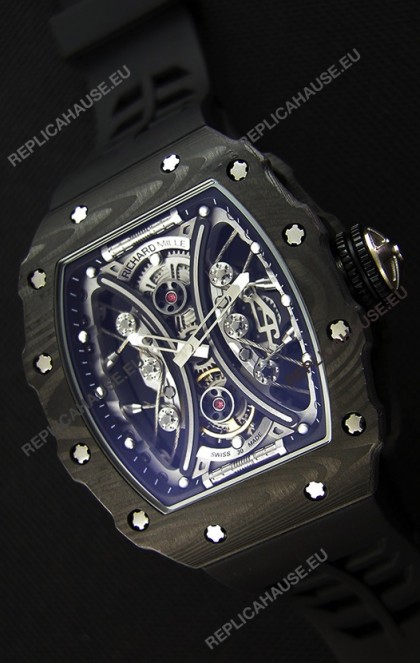 Richard Mille RM53-01 Pablo Mac Donough Black Carbon Case Swiss Replica Watch 