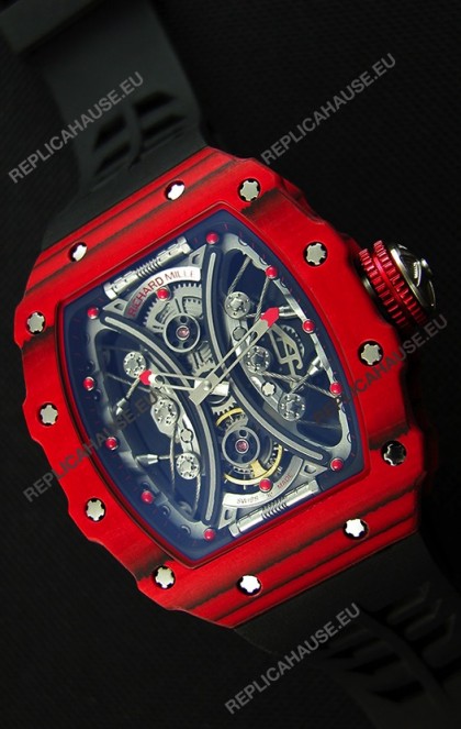 Richard Mille RM53-01 Pablo Mac Donough Red Carbon Case Swiss Replica Watch 