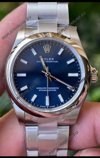 Rolex Oyster Perpetual REF#277200 31MM Swiss Movement Swiss Replica Blue Dial 904L Steel 1:1 Mirror Replica Watch