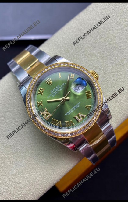 Rolex Datejust 126283RBR-0012 36MM Swiss 1:1 Mirror Replica in 904L Green Dial