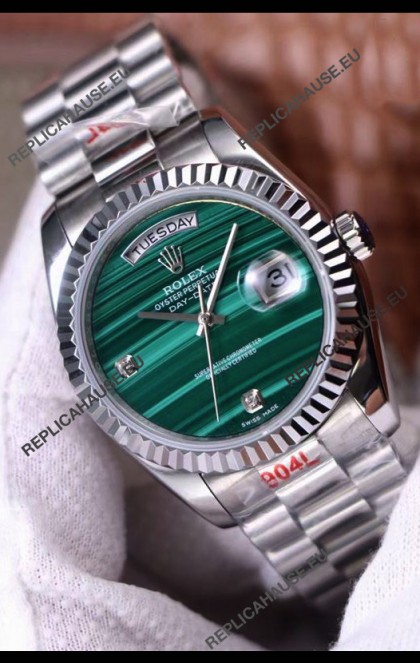 Rolex Day Date Presidential 904L Steel 36MM - Malachite Dial 1:1 Mirror Quality Watch