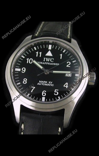 IWC Pilot MARK-XV Swiss Replica Watch in Black