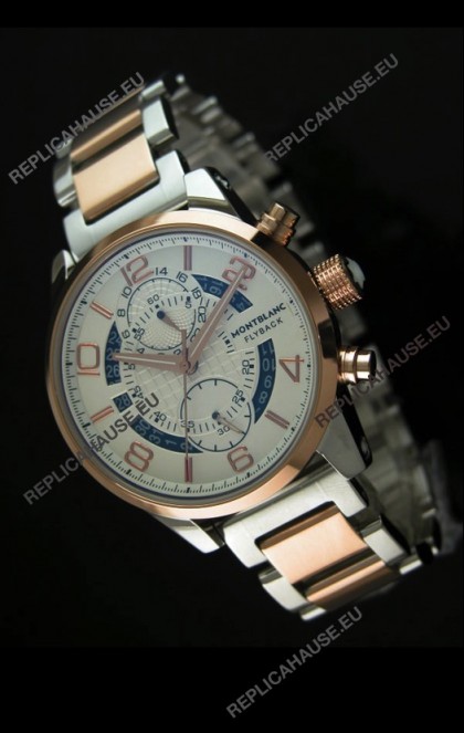 Mont Blanc Flyback Japanese Automatic Replica Watch Two Tone Casing
