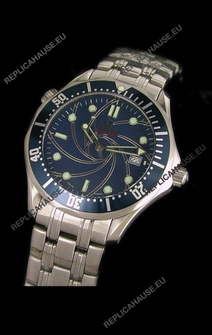 Omega Seamaster 007 Swiss Watch in Blue Dial