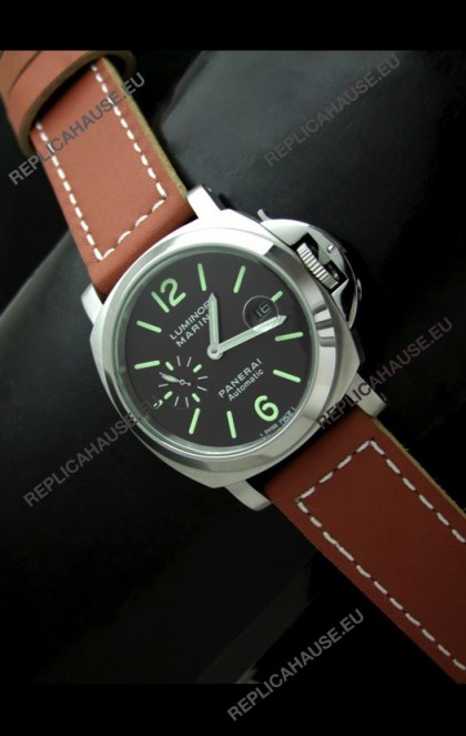 Panerai Luminor Marina Swiss Automatic Steel Watch in Black Dial