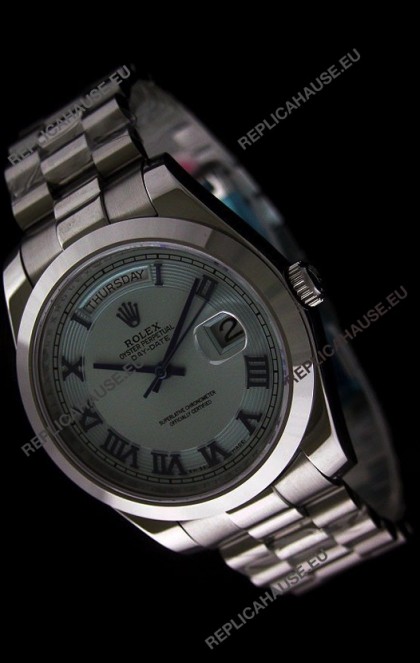 Rolex Oyster Perpetual Day Date II Japanese Replica Watch in Light Blue Dial