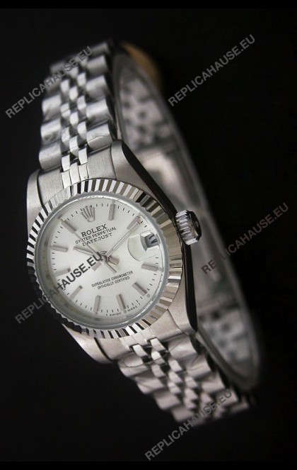 RolexÂ Datejust Oyster Perpetual Superlative ChronoMeter Swiss Watch in White Dial