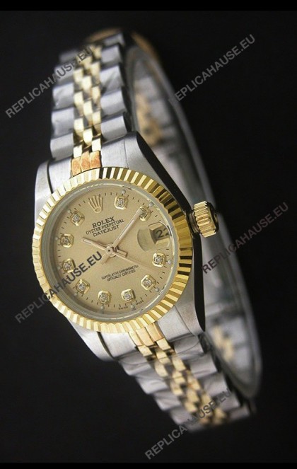 RolexÂ Datejust Oyster Perpetual Superlative ChronoMeter Japanese Gold Watch 