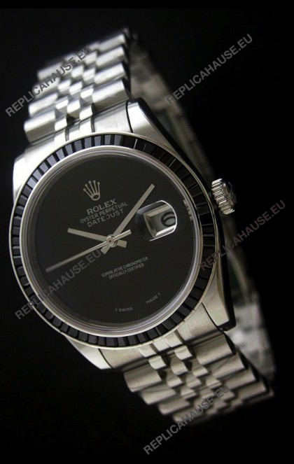 Rolex Datejust JapaneseÂ Replica Automatic Watch in Black Dial