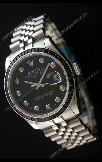 Rolex Datejust JapaneseÂ Replica Automatic Watch in Black Dial