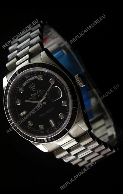 Rolex Day Date 2008 Japanese Replica Watch in Diamond Markers