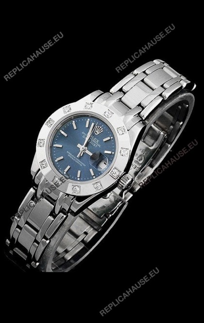 Rolex Datejust Ladies Swiss Replica Ladies Watch in Light Blue Dial