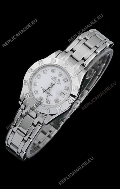 Rolex Datejust Ladies Swiss Replica Ladies Watch in Diamond Markers
