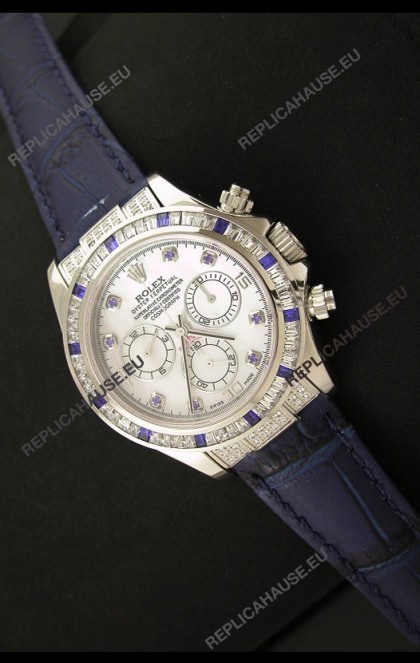 Rolex Oyster Perpetual Cosmograph Daytona Swiss Replica Watch in Blue Strap