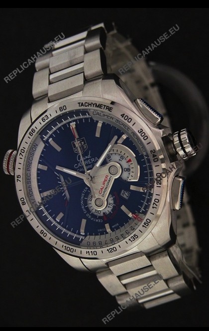 Tag Heuer Grand Carrera Calibre 36Â  Swiss Chronograph Watch in Blue Dial