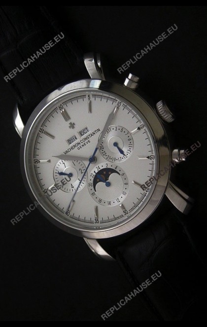 Vacheron Constantin Perpetual Calendar Japanese Watch in Silver Dial