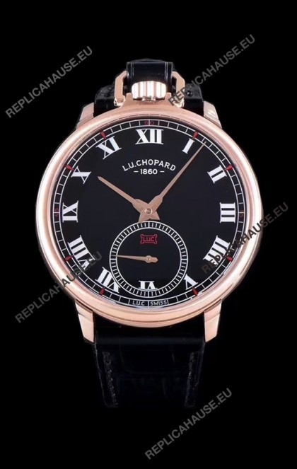 Chopard Louis-Ulysse The Tribute Rose Gold Black Dial Swiss Watch