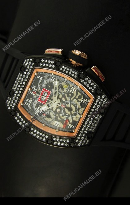 Richard Mille Filippe Massa Edition Titanium Swiss Watch in PVD/Pink Gold Case