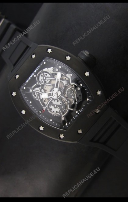 Richard Mille RM055 Bubba Watson Swiss Replica Watch in Black Indexes