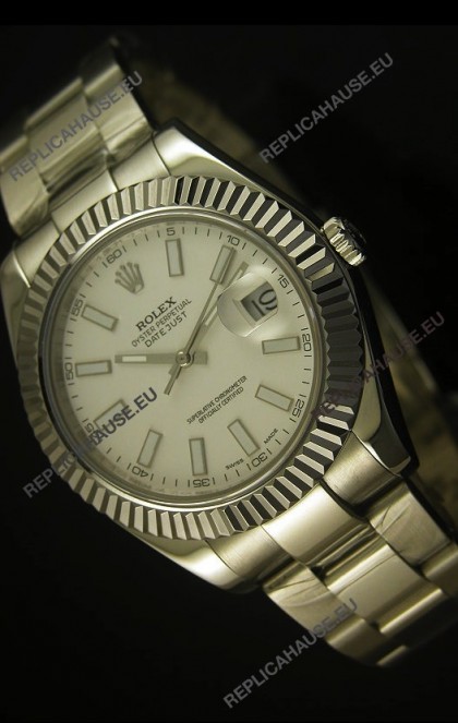 Rolex Datejust Swiss Watch in White Dial - 2836-2 ETA 