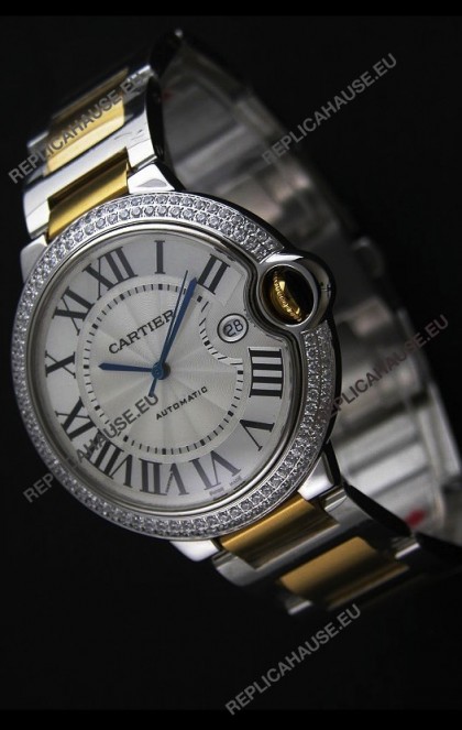 Cartier Ballon Bleu Swiss Replica Automatic Watch in White Dial