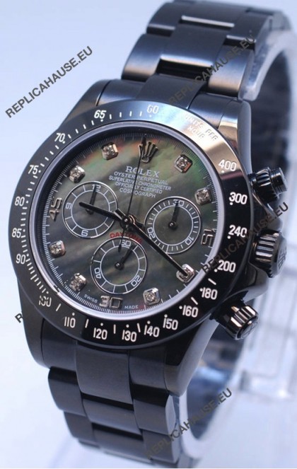 Rolex Daytona Cosmograph Project X Design Black Out Edition Series II Swiss Replica Watch in Black Pearl Dial
