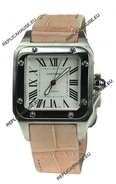 Cartier Santos 100 Mid Sized Swiss Replica Watch