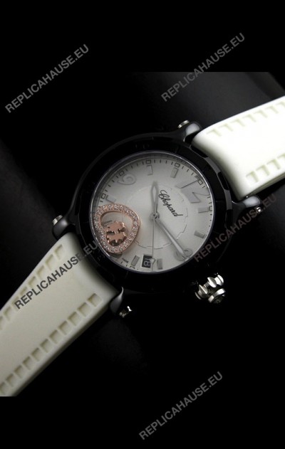 Chopard Limited Edition Swiss Replica Watch in White Strap