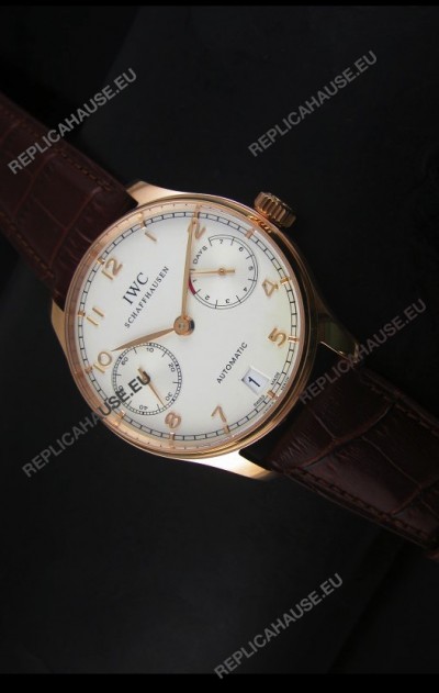 IWC Portugieser IW500701 Swiss Automatic Watch in White Dial - Updated 1:1 Mirror Replica 