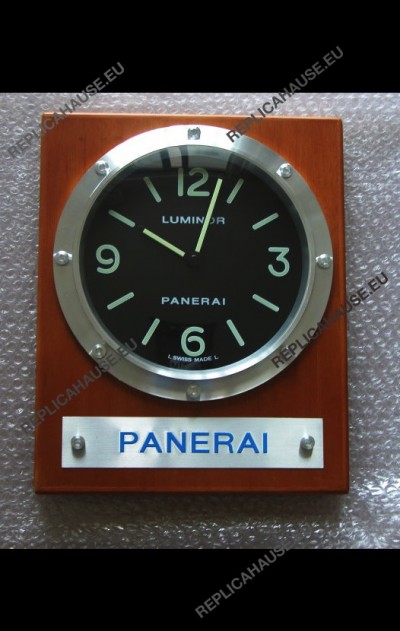 Panerai PAM255 Teak Wood Wall Clock White Dial - 1:1 Mirror Replica