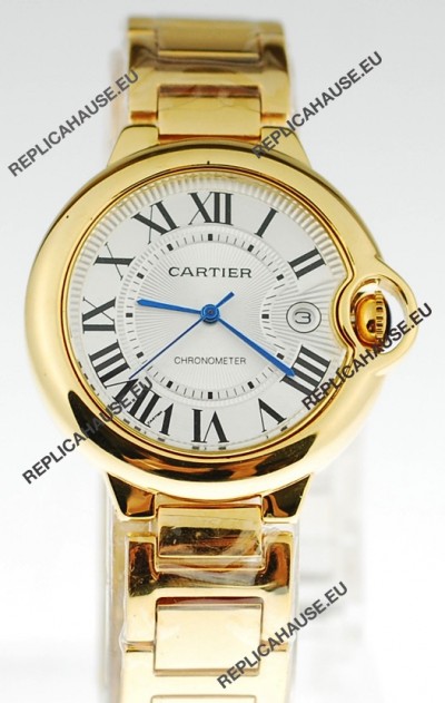 Ballon Bleu De Cartier Japanese Ladies Replica Yellow Gold Watch