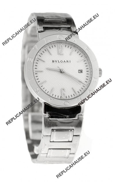 Bvlgari Quartz Japanese Watch in Silver Dial