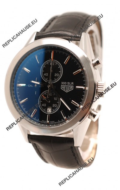 Tag Heuer Carrera Cal. 1887 Chronograph Japanese Watch in Black Strap
