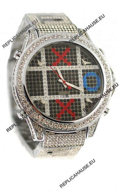Jacob & Co Diamond Japanese Replica Watch in Black Dial